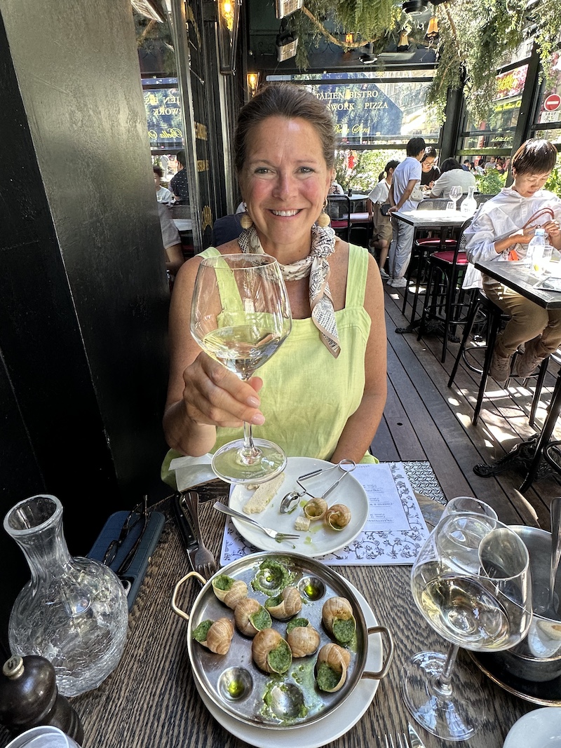 Chef Missy, The French Magnolia, brasserie, restaurant, L'Escargot, Paris France